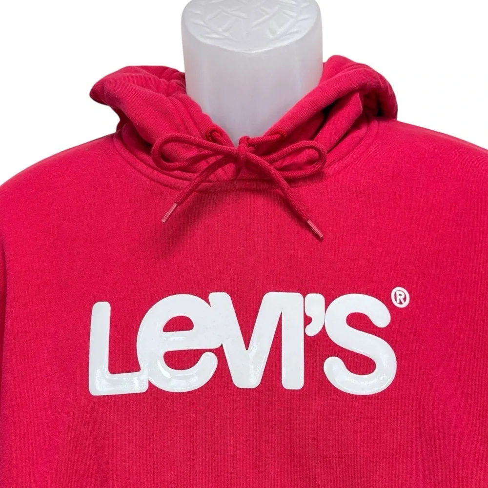 Levi’s Unisex Large Graphic Relaxed Hoodie‎ Red “Levi’s” Logo Pullover
